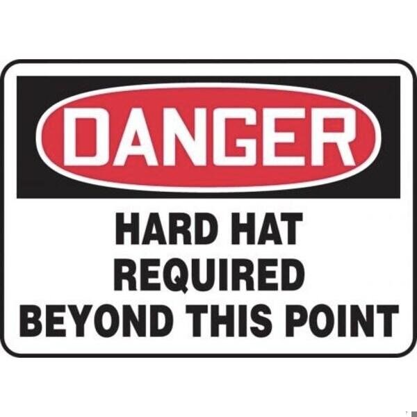 Accuform OSHA DANGER SAFETY SIGN HARD HAT MPPE066XP MPPE066XP - main